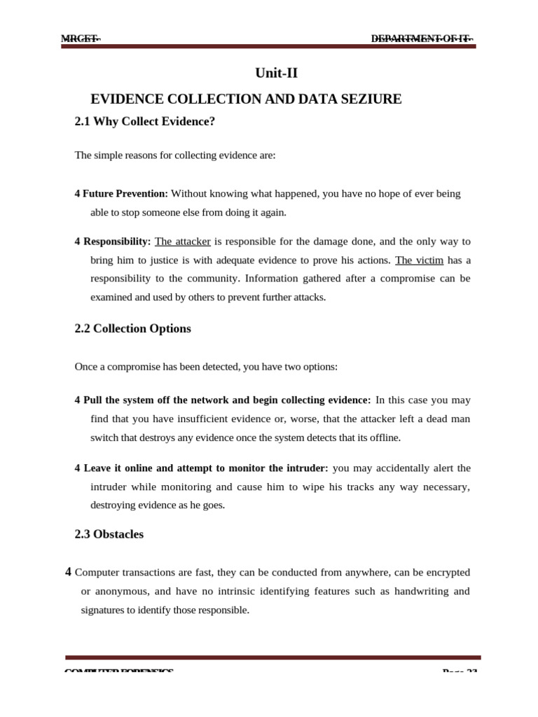 Evidence Collection and Data Seizure Guide | PDF | Digital Forensics ...