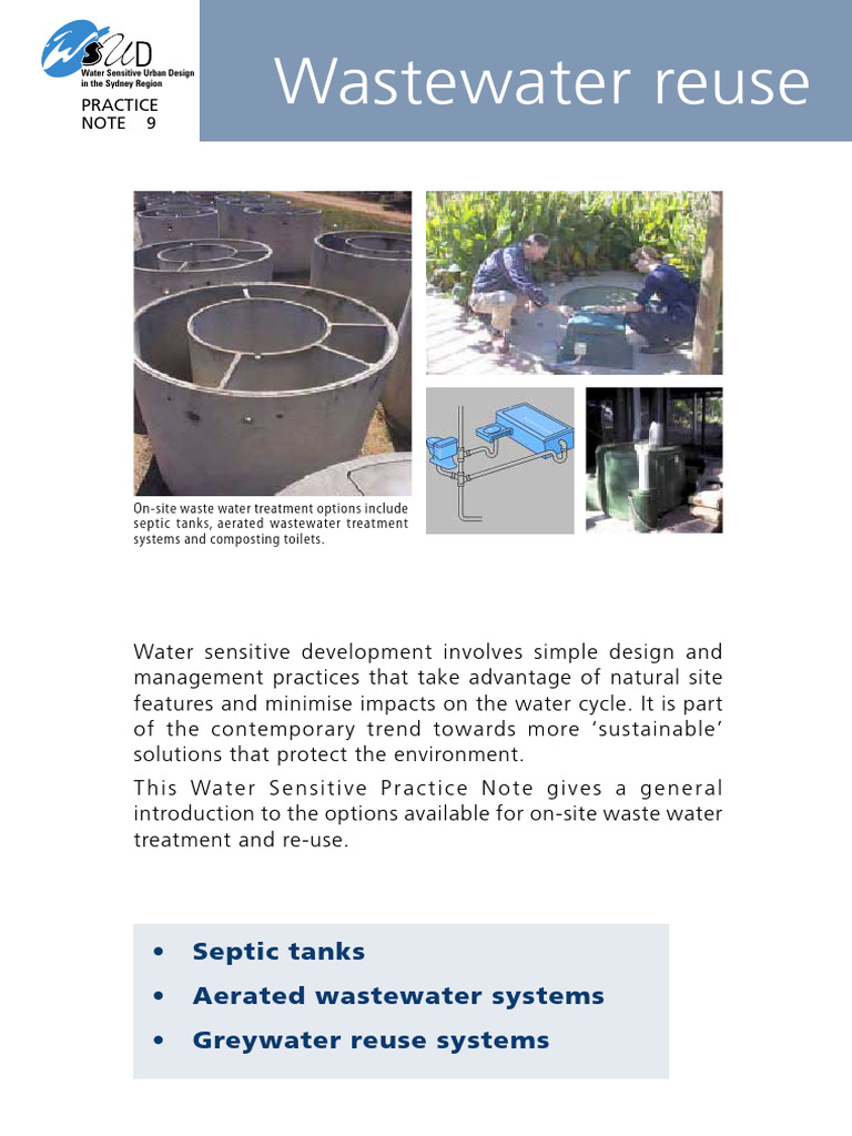 Wastewater Reuse in Urban Design | PDF | Septic Tank | Sewage Treatment