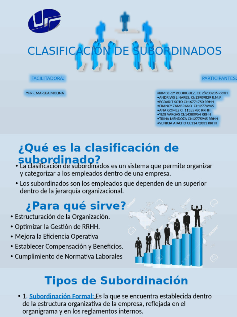Clasificación de Subordinados | PDF | Jerarquía