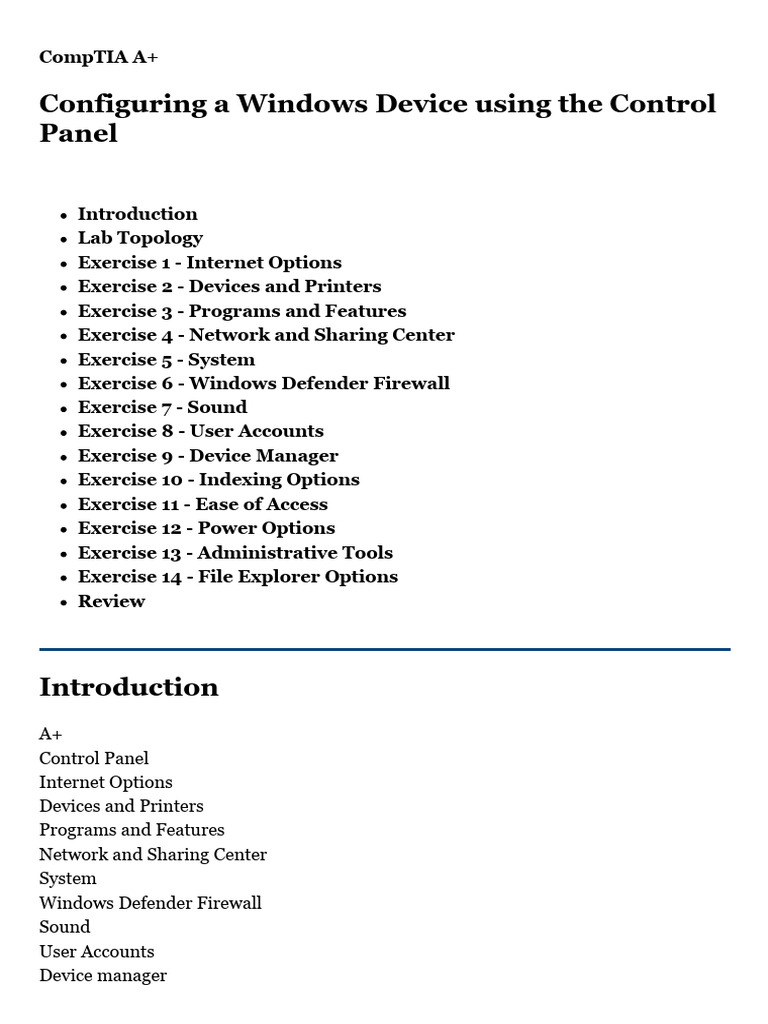 Configuring Windows Devices via Control Panel | PDF | Ip Address ...