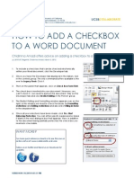 How To Add A Checkbox To A Word Document