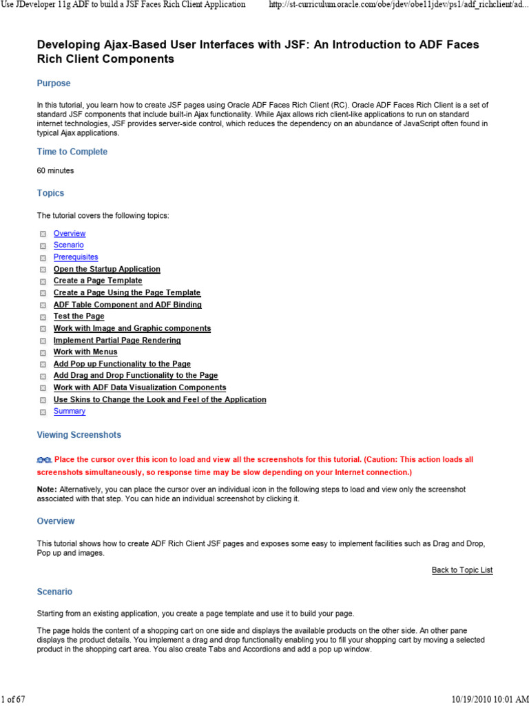 Day2 DevelopingAjax-BasedUserInterfaceswithJSF | PDF | Menu (Computing ...