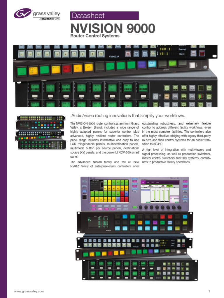 NVISION 9000 Router Control Systems | PDF | Router (Computing) | Port ...