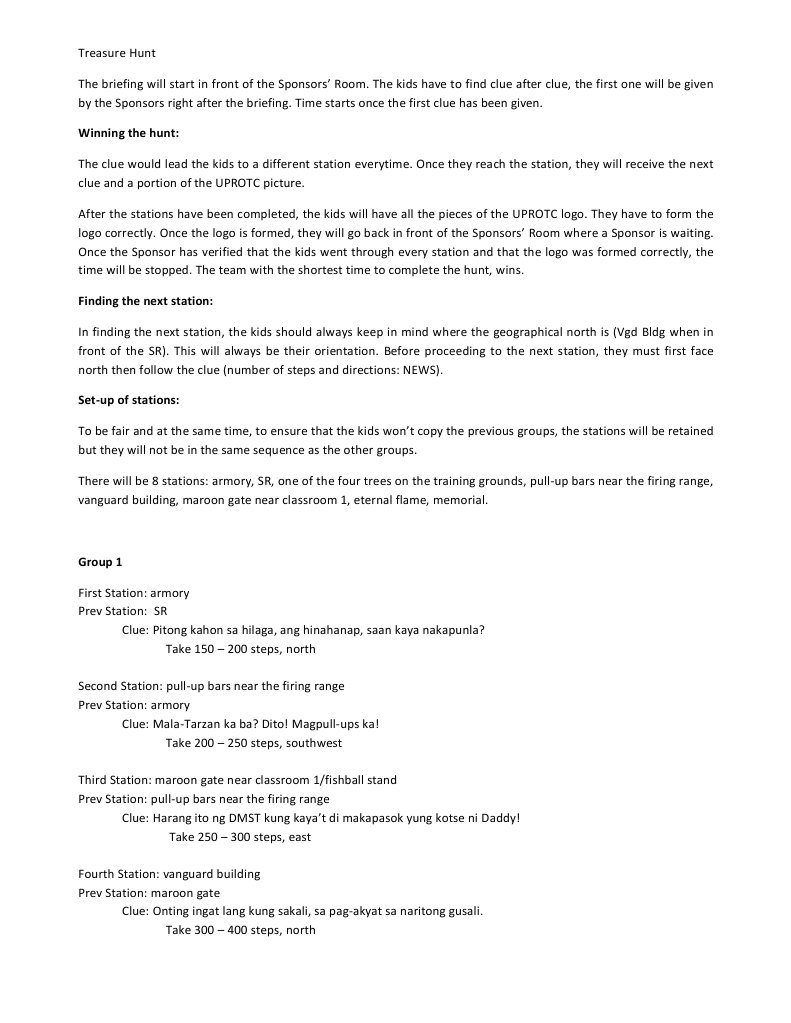 Treasure Hunt | PDF | Language Arts & Discipline