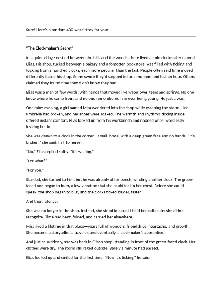 The Clockmaker's Gift of Time | PDF
