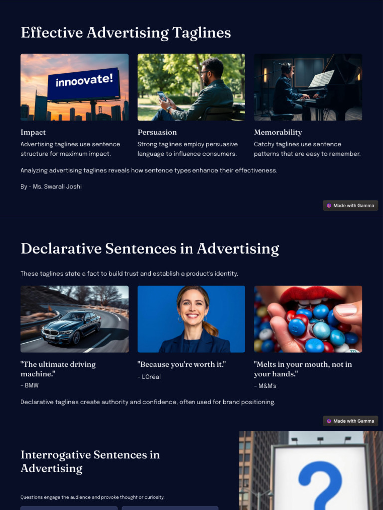 Impactful Advertising Taglines Explained | PDF | Advertising | Brand