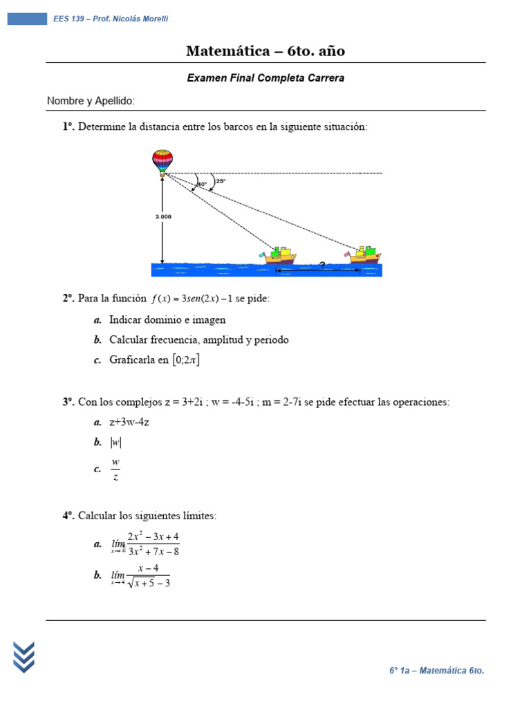 Mate 6to Completa Carrera | PDF