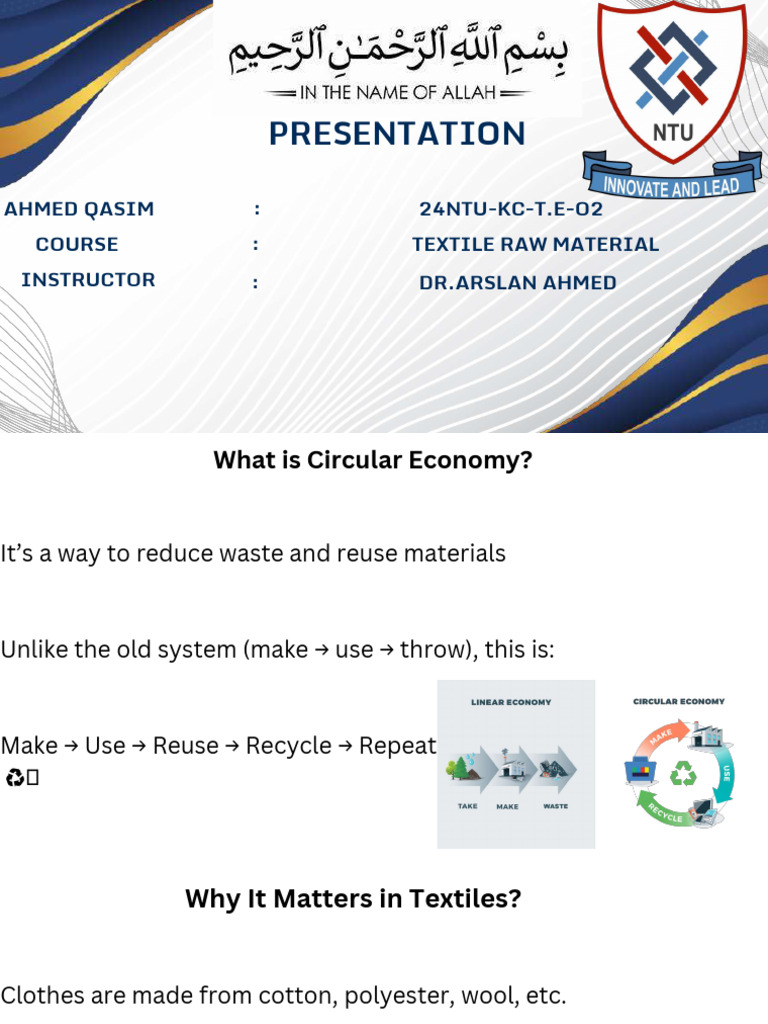Circular Economy in Textile Industry | PDF