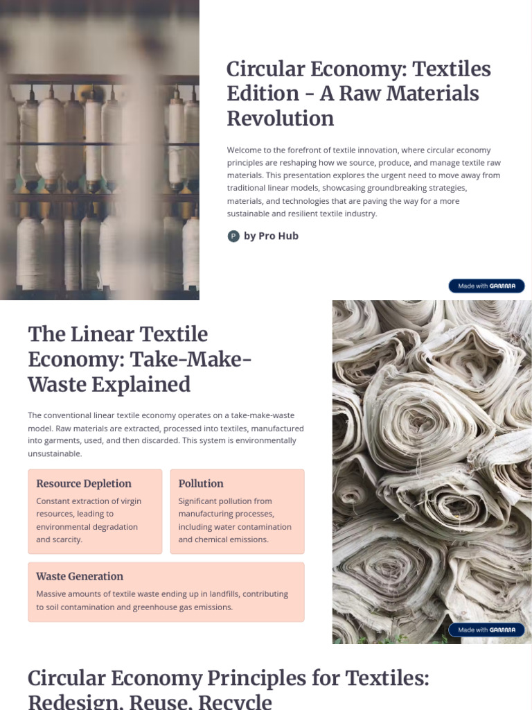 Circular Economy in Textiles: Innovations | PDF | Recycling | Textiles