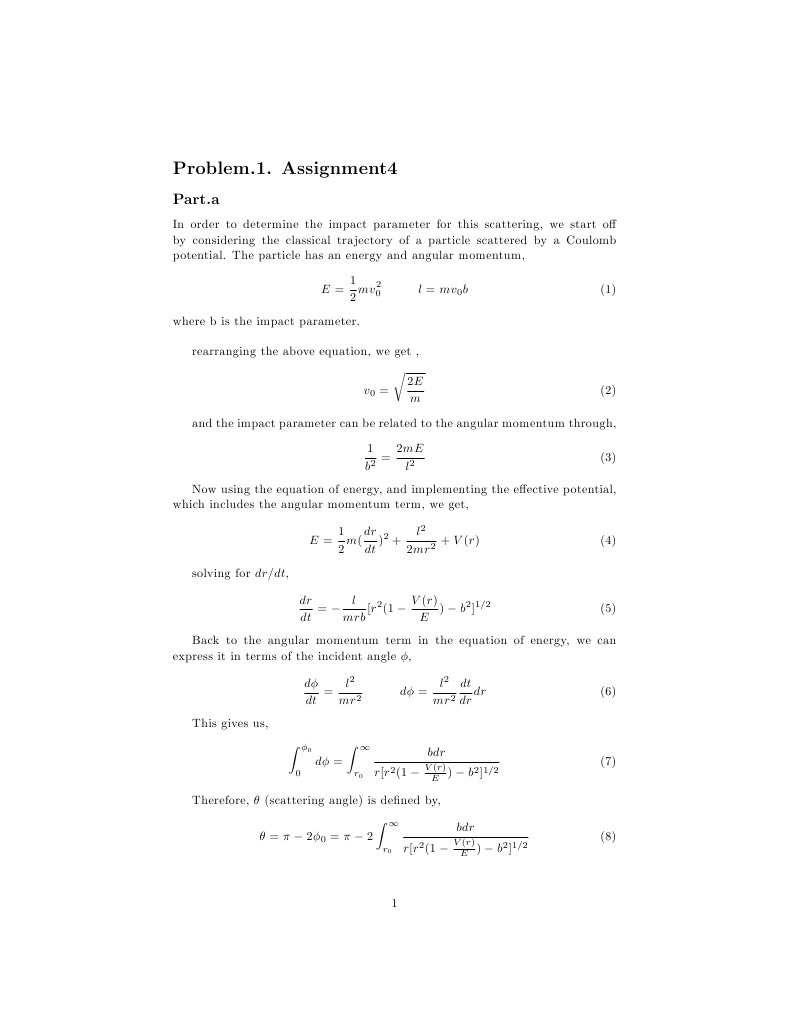 Coulomb Scattering Analysis and Models | PDF | Teaching Methods ...