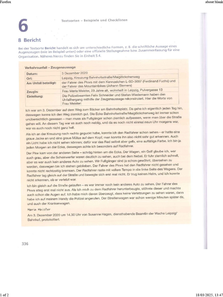 Bericht Analyse und Textsorte | PDF