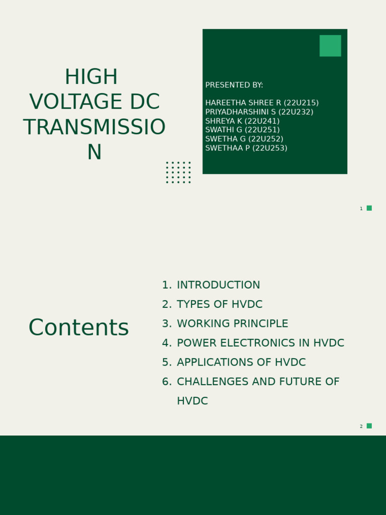 Overview of High Voltage DC Transmission | PDF | High Voltage Direct ...