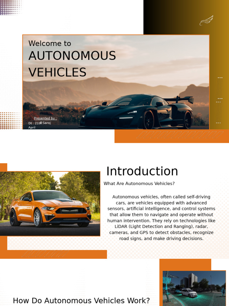Introduction to Autonomous Vehicles | PDF | Lidar | Transport