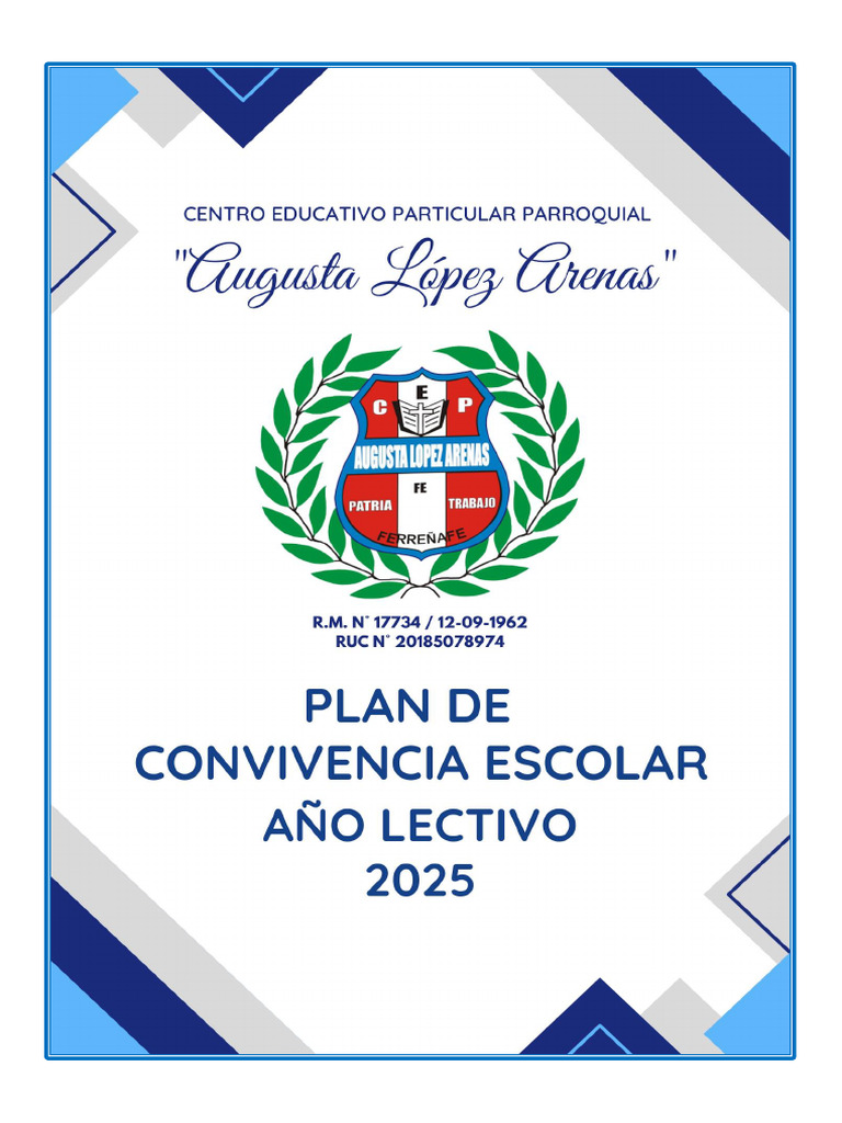Plan de Convivencia Escolar 2025 | PDF | Enseñando | Escuelas