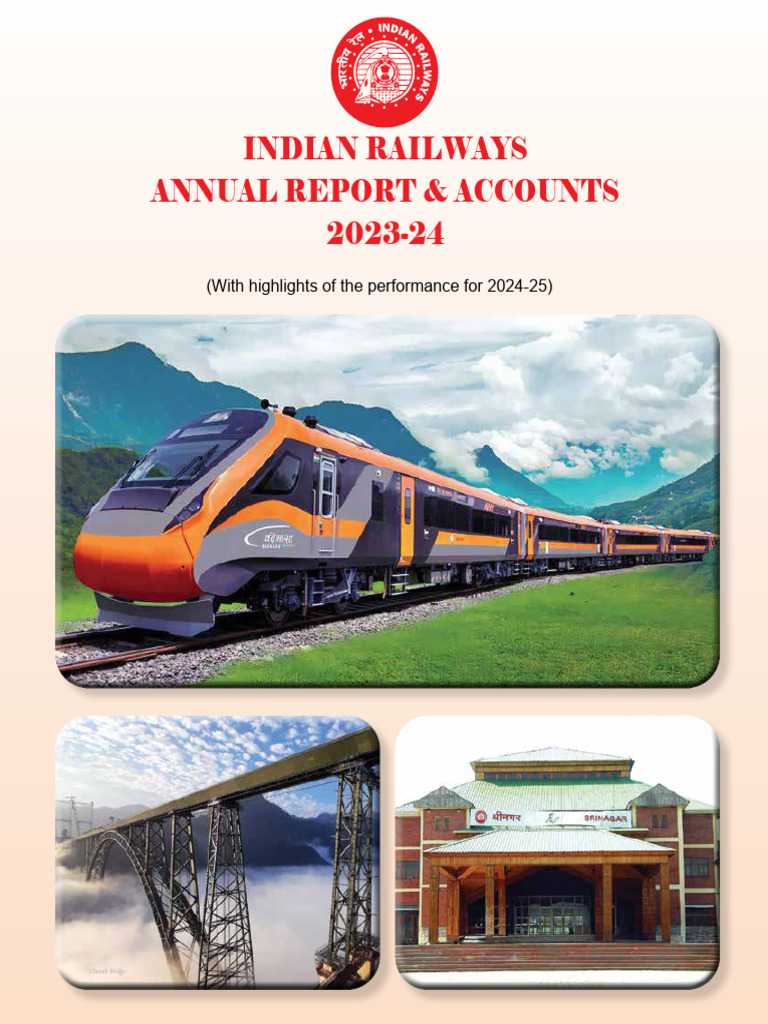 Indian Railways Annual Report Accounts 2023-24 - English | PDF | Train |  Rail Transport