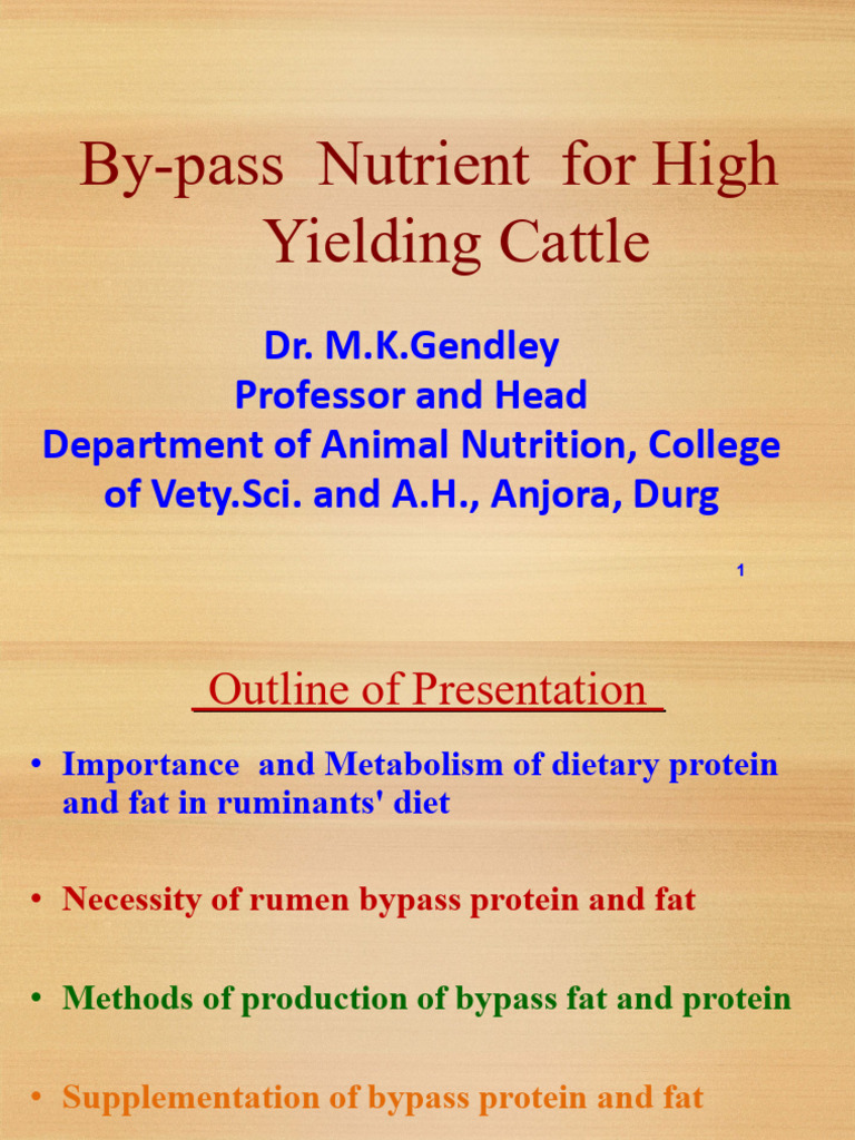 Bypass Nutrient for High Yileding Dairy Animal | PDF | Fat | Digestion