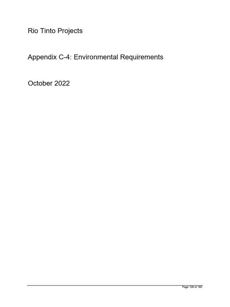 Appendix C-4 Environmental Requirements | PDF | Waste | Waste Management