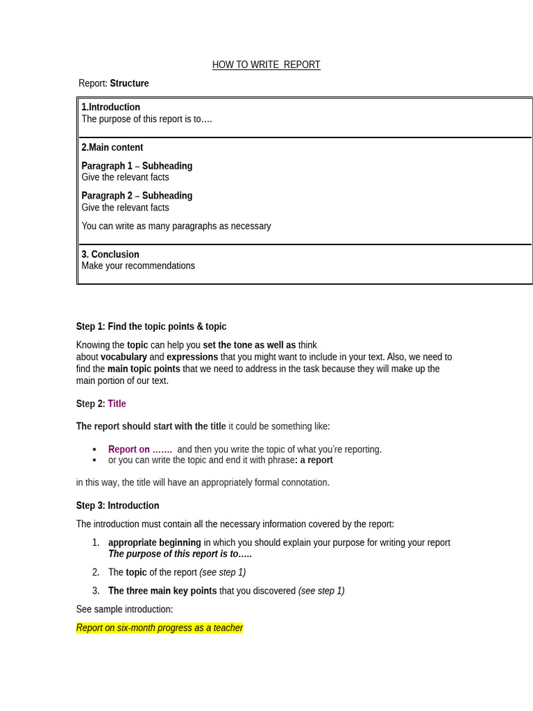 Writing an Effective Report Guide | PDF