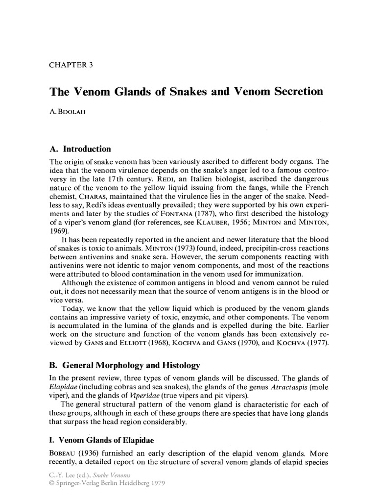 Snake Venom Glands: Structure & Function | PDF | Endoplasmic Reticulum ...
