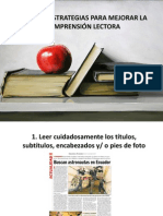 Estrrategias para Comprension de Lectura