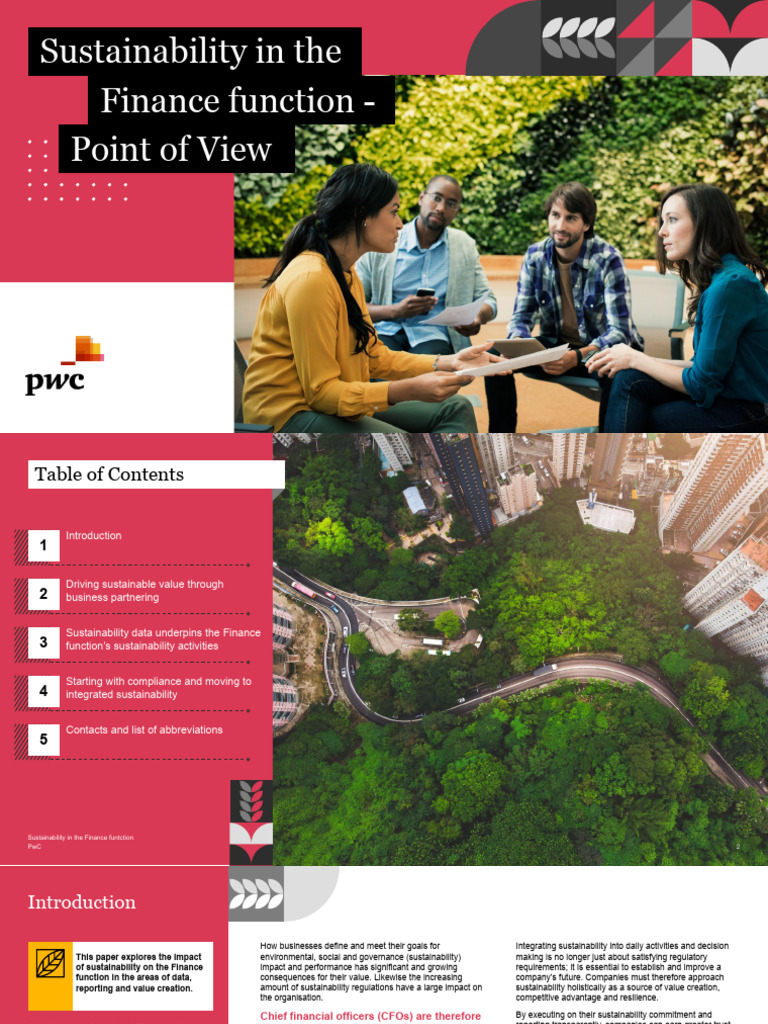 Sustainability in The Finance Function | PDF | Sustainability | Economies