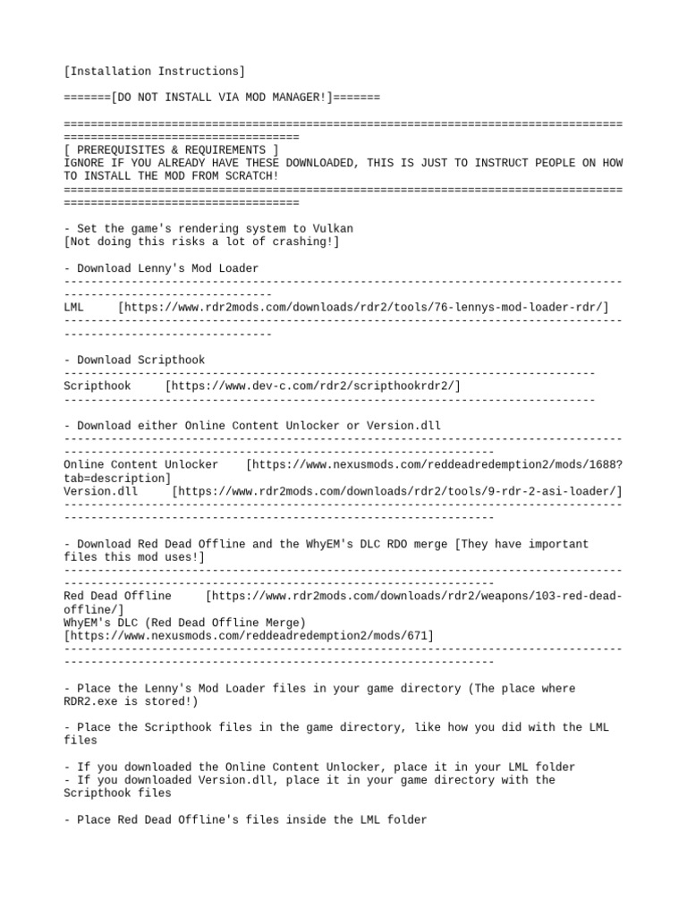Lenny's Mod Loader Installation Guide | PDF | Computer File | Directory ...