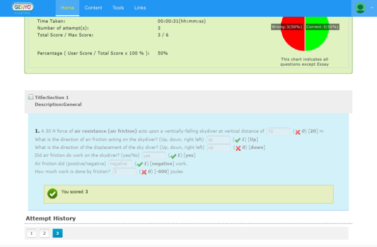 Genyo E-Learning Score Report | PDF