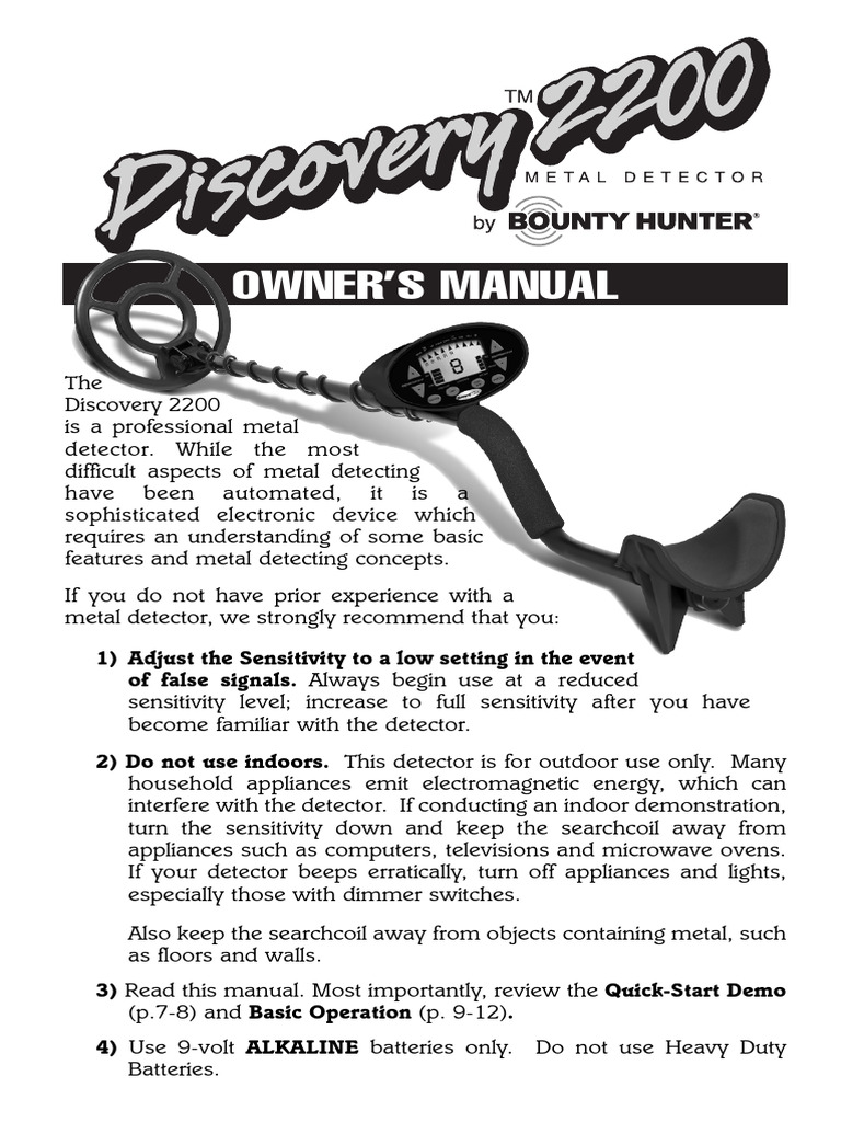 Owner'S Manual: 1) Adjust The Sensitivity To A Low Setting in The Event ...