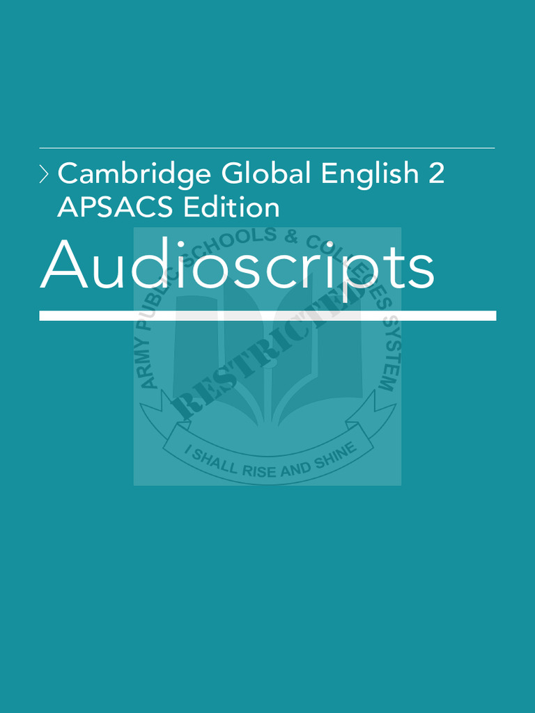 Class - II - Cambridge Global English - Audio Scripts | PDF | Insects ...