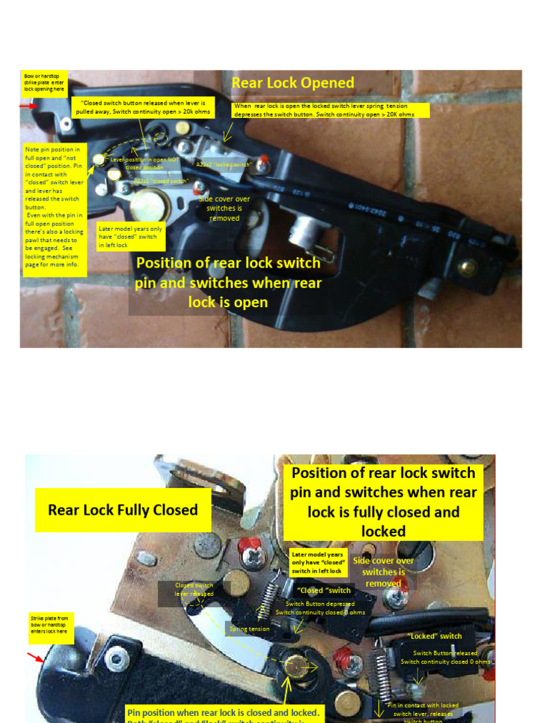 Rear Lock Mechanism Overview | PDF | Switch