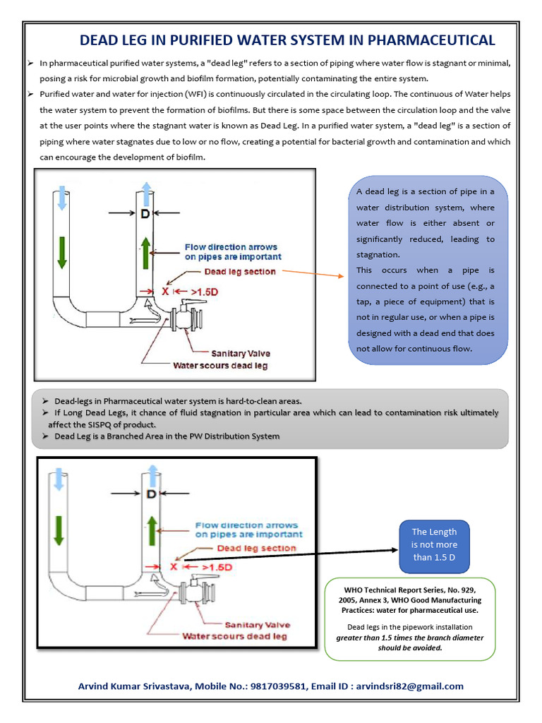 Dead Leg Risks in Pharmaceutical Water Systems | PDF | Pipe (Fluid ...