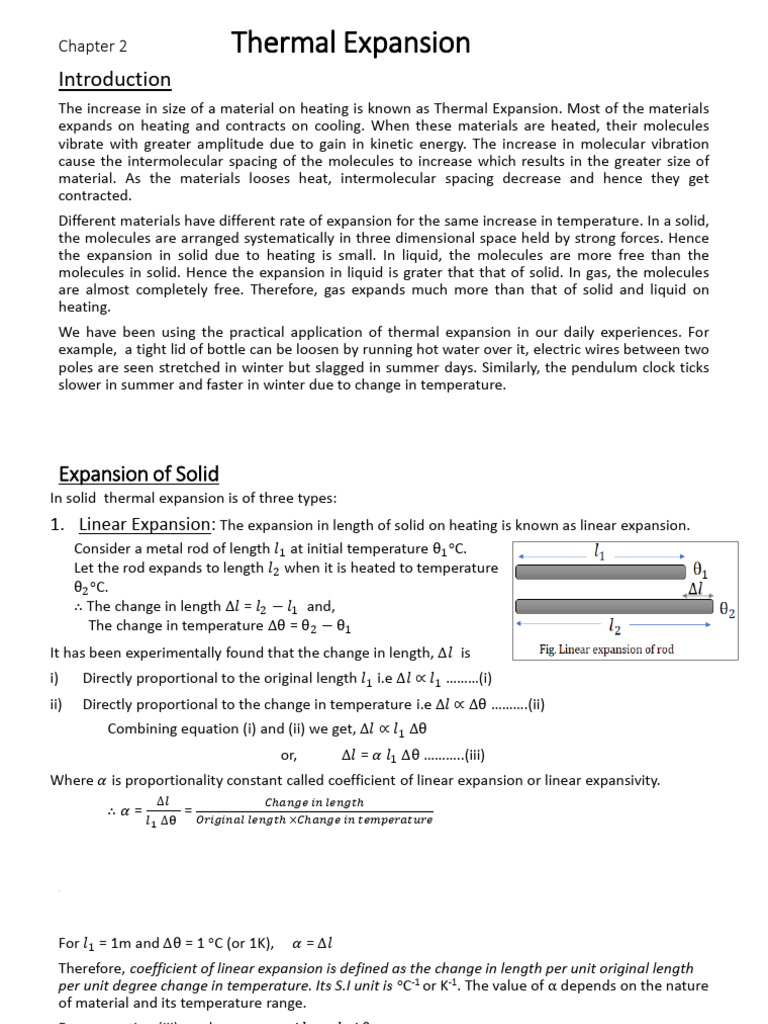 Understanding Thermal Expansion Principles | PDF | Thermal Expansion ...