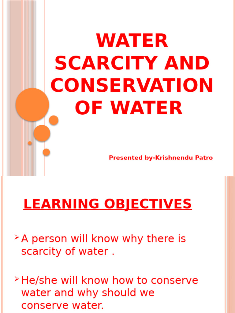 Water Scarcity and Conservation Tips | PDF
