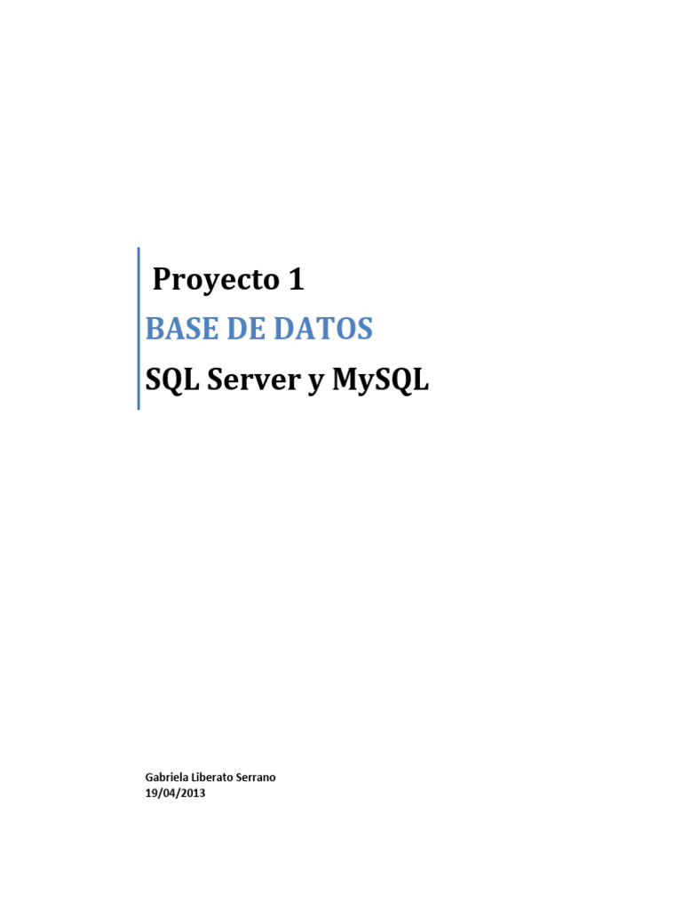 Base de Datos Empresa en SQL y MySQL | PDF | Gestión de tecnología de ...