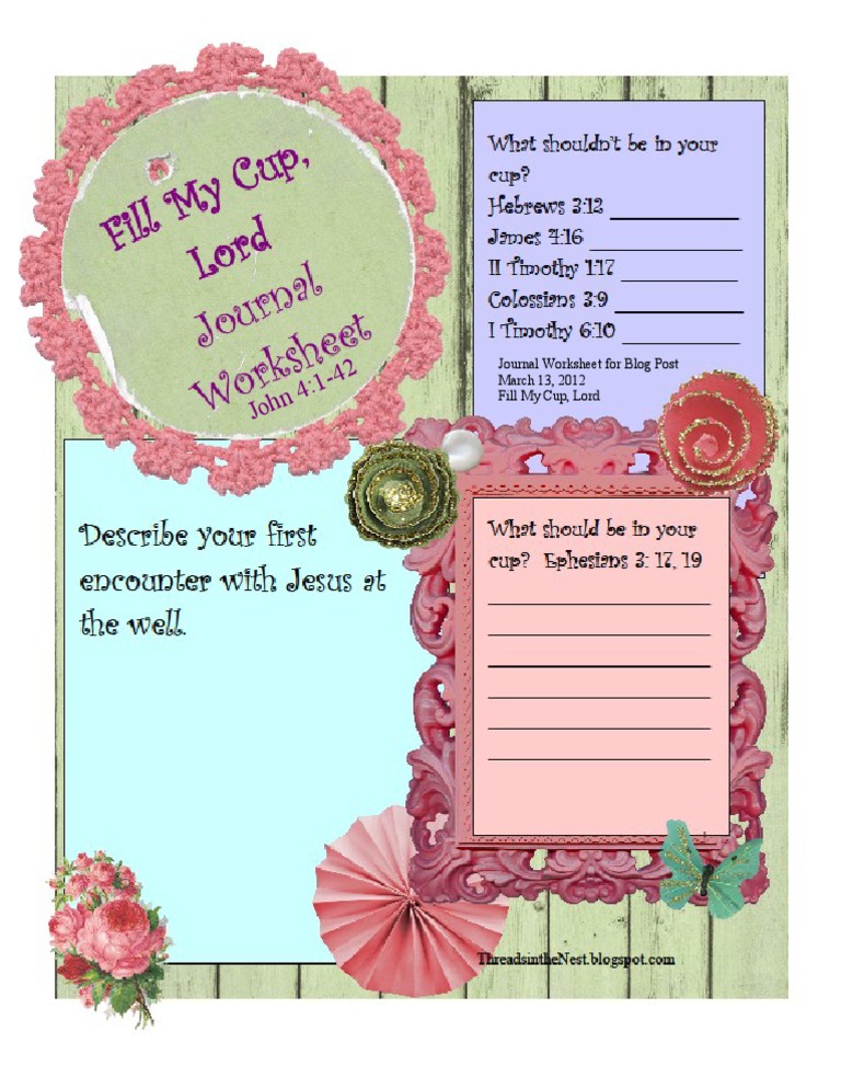 Fill My Cup Worksheet PDF