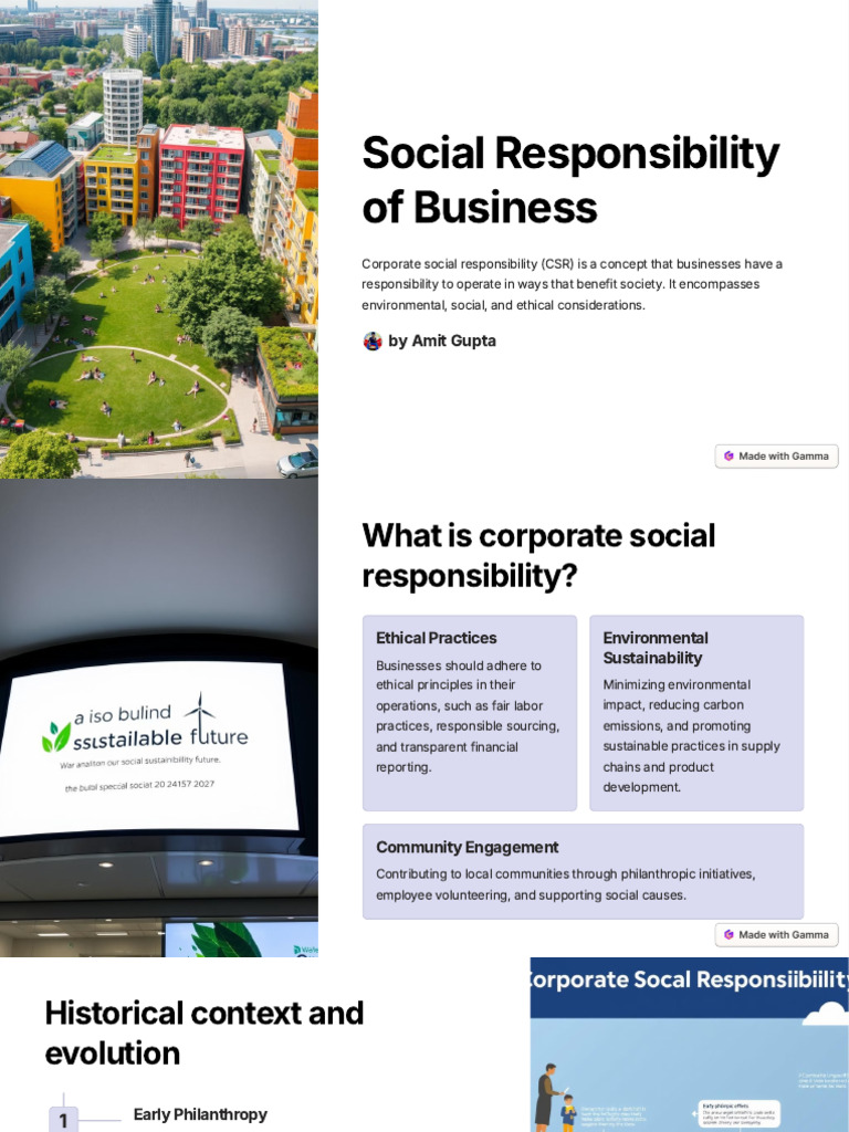 Corporate Social Responsibility Overview | PDF | Cost Of Living ...