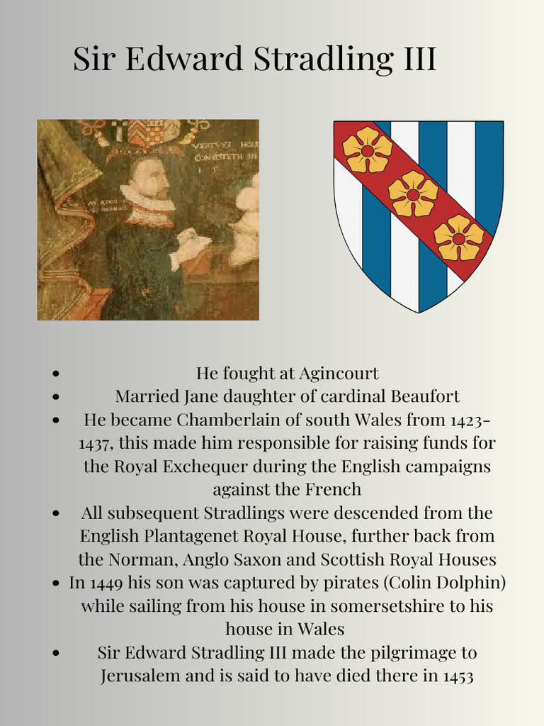 Sir Edward Stradling III: Life and Legacy | PDF