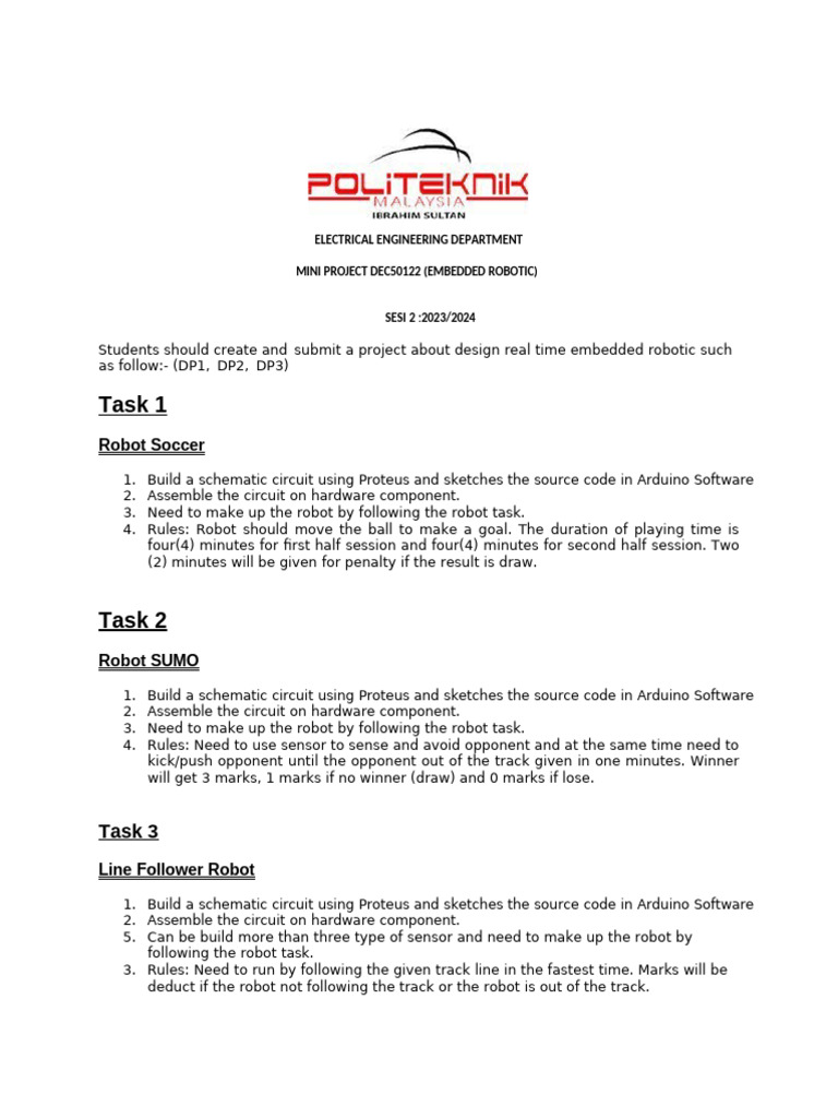 Final Mini Project Robotic | PDF | Electrical Engineering | Computer ...