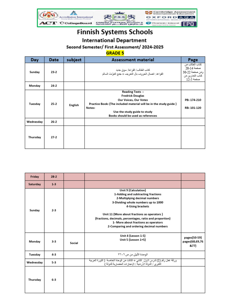 Grade 5 First Quarter Assessment Guide | PDF | Mathematics