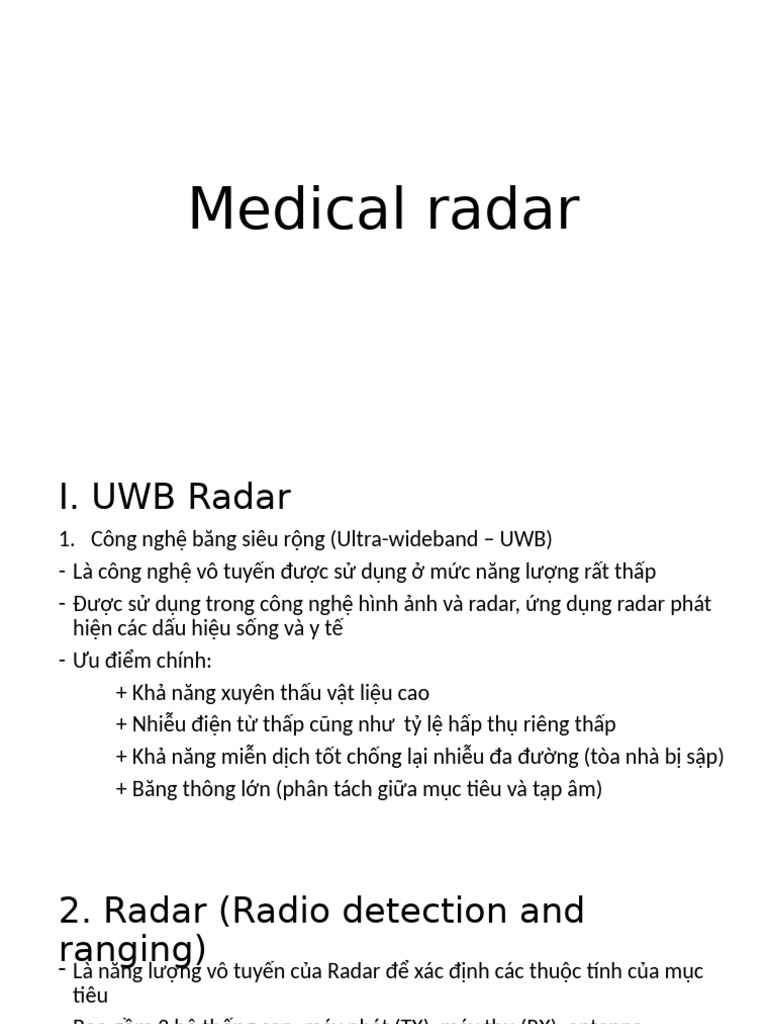 Medical Radar2 | PDF