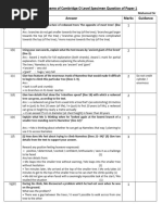 Cambridge O Level English Specimen Paper | PDF