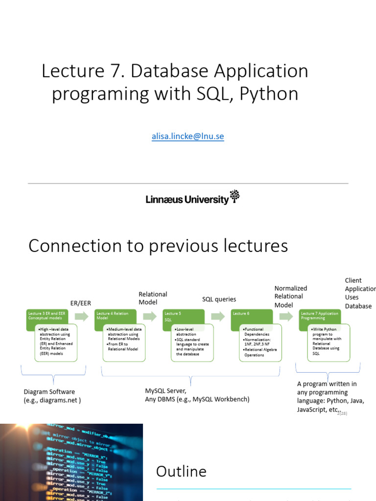 Python SQL Database Programming Guide | PDF | Databases | Sql