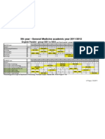 5th Year Schedule