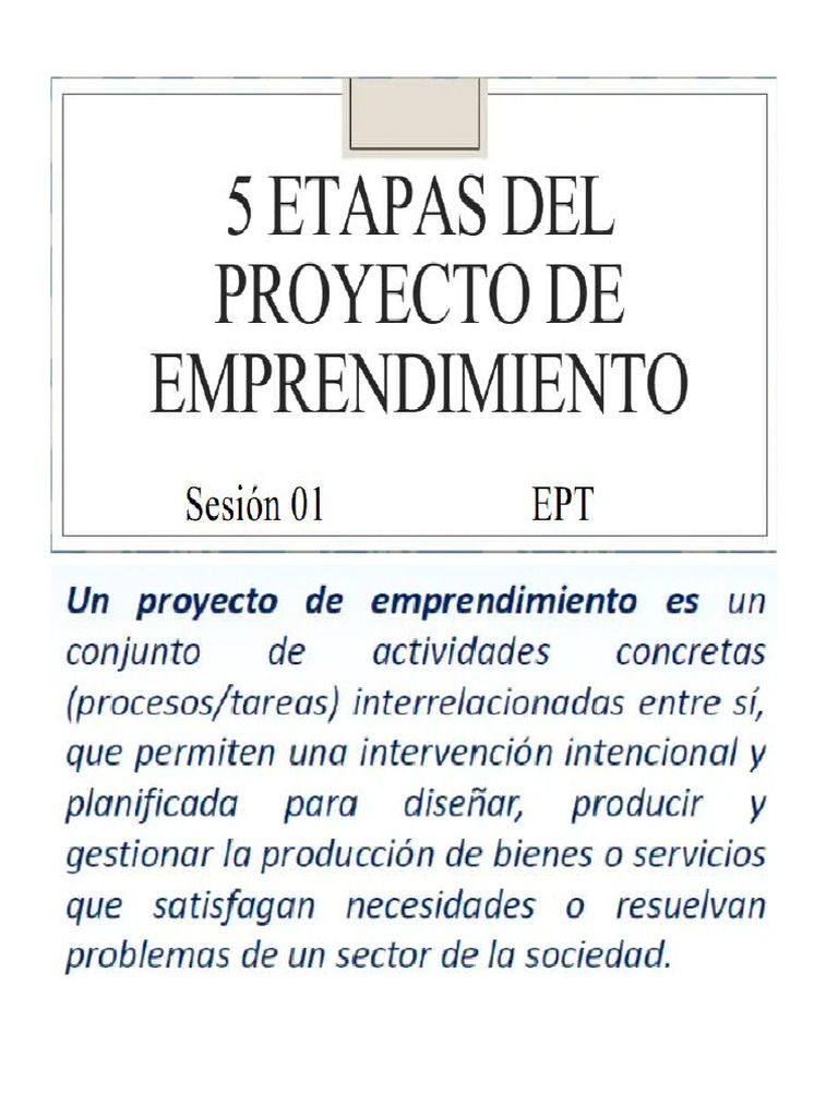 Etapas de Proyecto de Emprendimiento | PDF