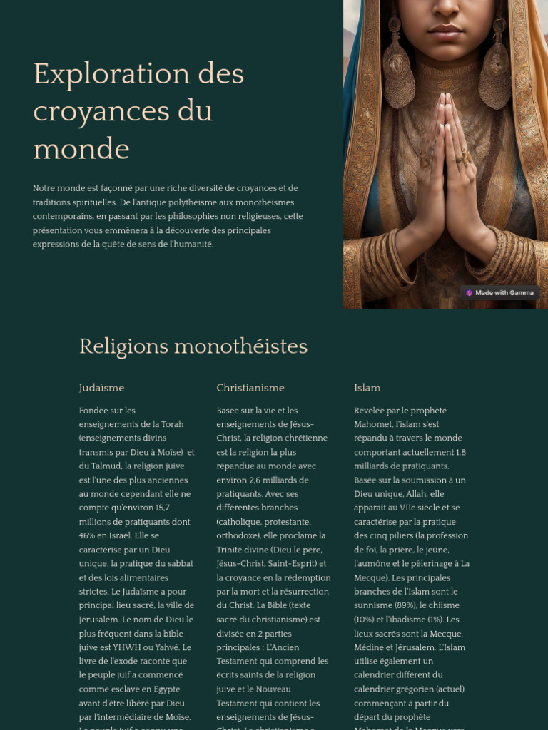 Croyances et Spiritualités du Monde | PDF | Agnosticisme | Dieu