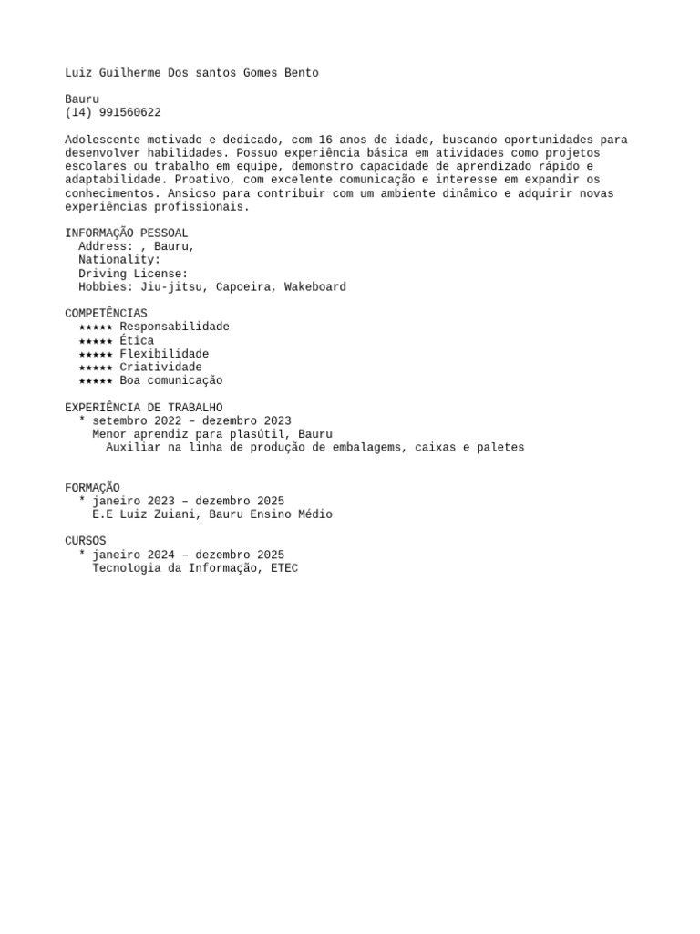 Giovanni Bento - Resume | PDF