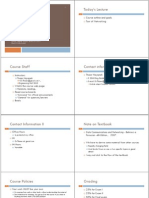 Today's Lecture Y: Course Outline and Goals. Course Outline and Goals. Tour of Networking