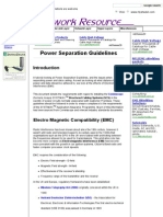 Power Separation Guidelines, Distance Between Power and Data