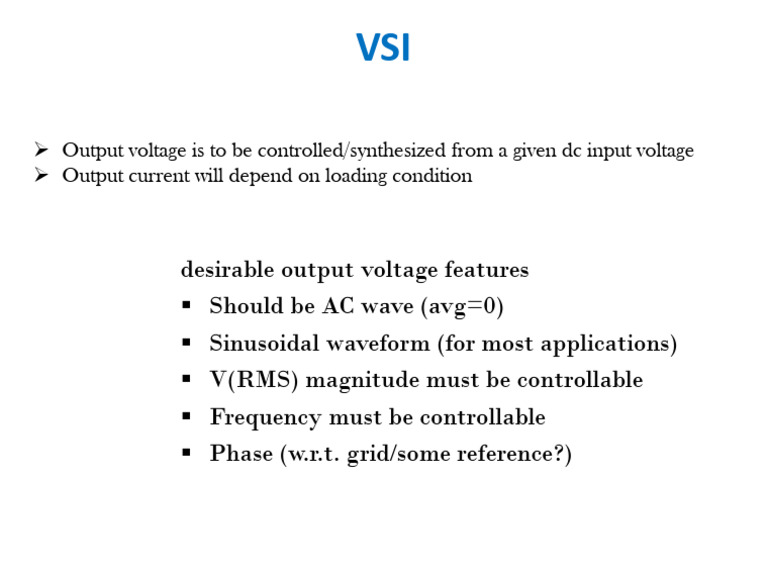 Voltage Source Inverter Waveform Control | PDF