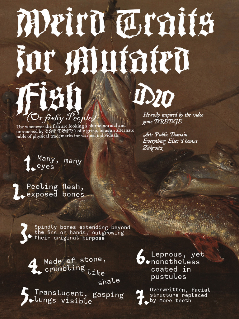 Weird Traits for Mutated Fish Guide | PDF